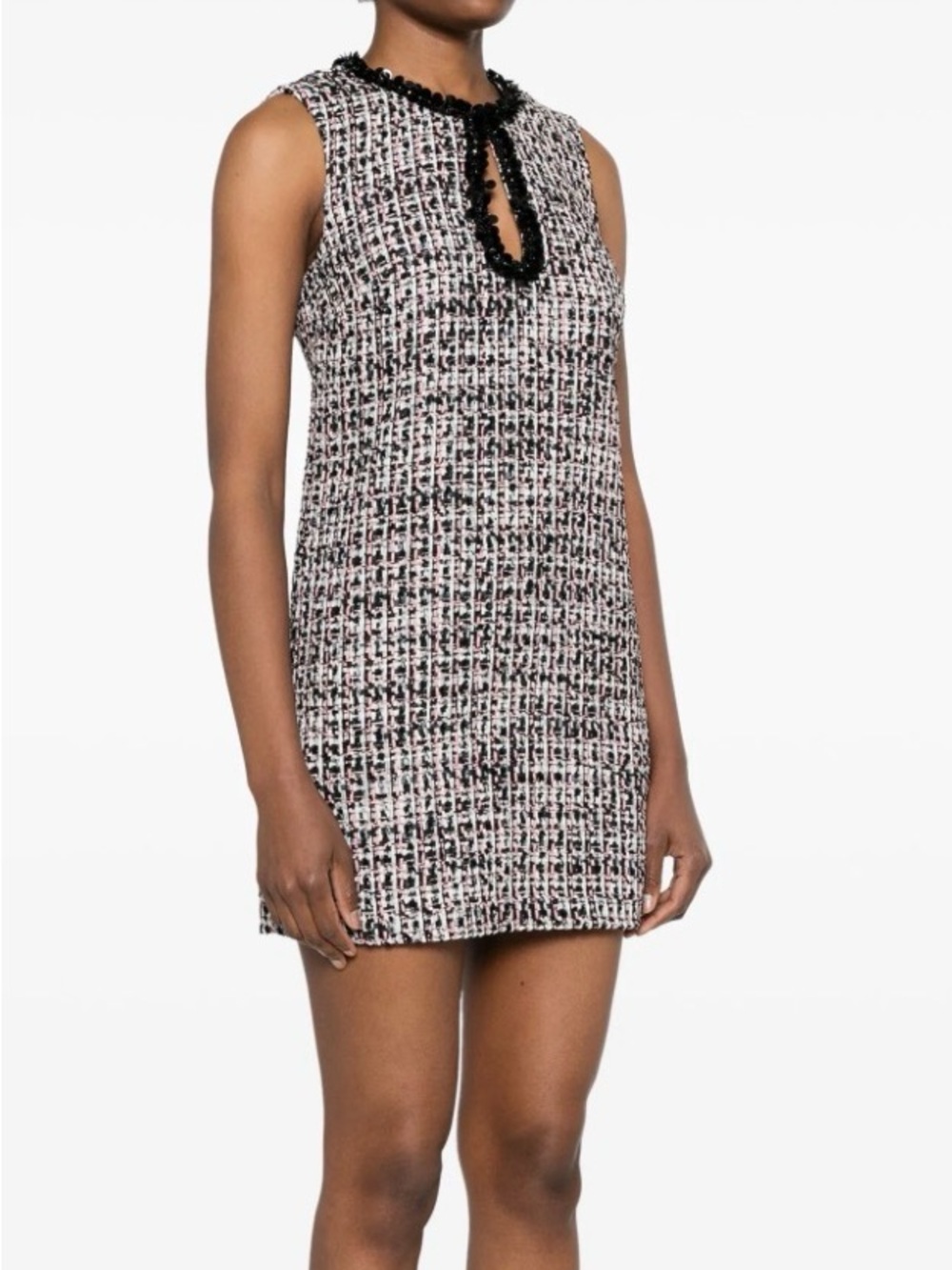 SELF-PORTRAIT Sequin-embellished Bouclé-tweed Mini Dress US 8/UK 12 EUC